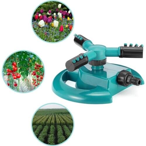 Water Sprinkler 360 Degree 3Arm Rotating Sprinkler System Watering Lawn Rotary Nozzle Rotating Butterfly Water Garden Sprinkler