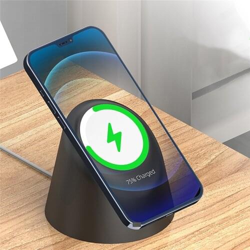 Silicone Magnetic Wireless Charger Base Stand Bracket Phone Holder Support Mount for iPhone 12 Series Charger Holder