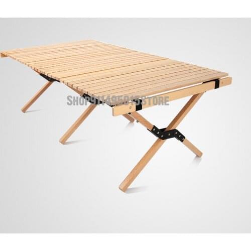 Outdoor Folding Table Portable Camping Omelet Table Picnic Outdoor Self Driving Tour Solid Wood Table Chair Small Tea Table