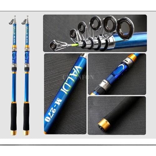 20Pcs/Lot High Performance Sea Fishing Pole High Quality Carbon Fiber Telescopic Fishing Rod 2.1/2.4/2.7/3.0/3.6m M-270