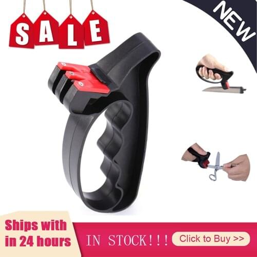 Knife Sharpener with 1 Sharpener Manual Kitchen Knife Sharpening Tool For all Knives Kitchen accessories gadgets 2 In 1 Handheld