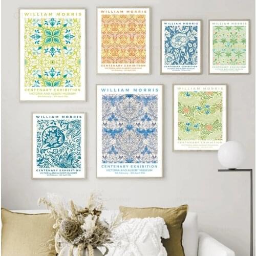 Vintage Flower William Morris Abstract Wall Art Canvas Painting Nordic Posters And Prints Wall Pictures For Living Room Decor