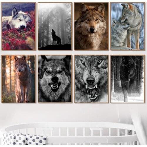Wolf DIY Full Diamond Painting Cartoon Diamond Embroidery Animal Diamond Mosaic Home Decor