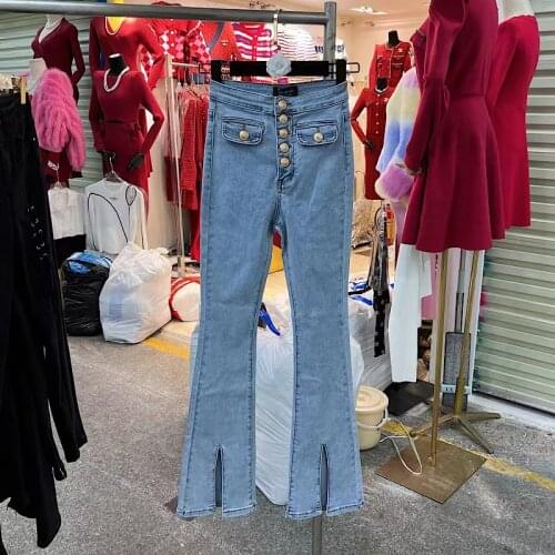 YUANYUANJYCO Women's Flared Jeans