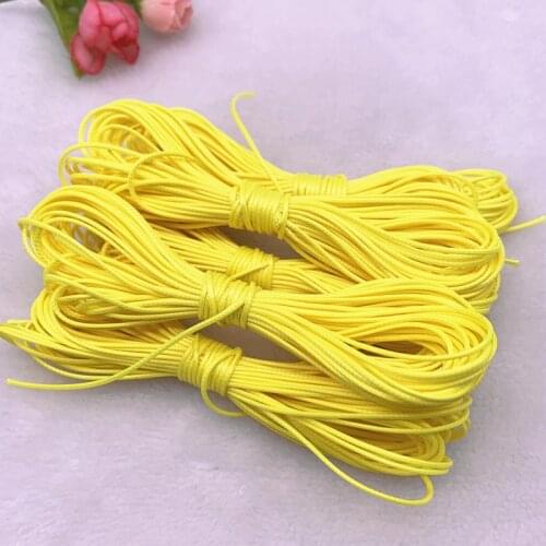 0.5-2.0mm Yellow Waxed Cord Waxed Thread Cord String Strap Necklace Rope Beads for Jewelry Making DIY Bracelet Accessories