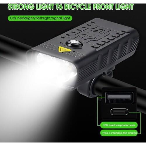 10000mAh Bicycle Light MTB Bike Front Light IPx5 Waterproof LED Headlight USB Charging Super Bright Night Walk Riding Light