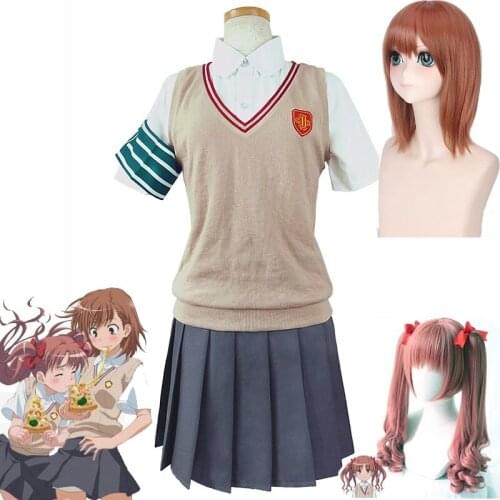 2020 Anime Toaru Kagaku no Railgun Misaka Mikoto Cosplay Costume School Uniform Halloween Carvinal Party Costumes outfits