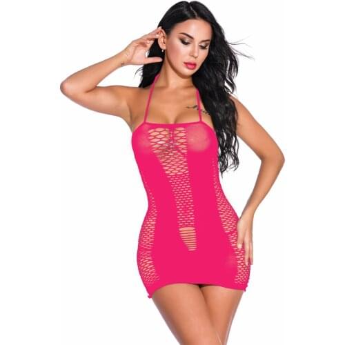New 2020 Womens Sexy Mesh Lingerie for Women Fishnet Babydoll Beach Mini Dress Free Size Bodysuit
