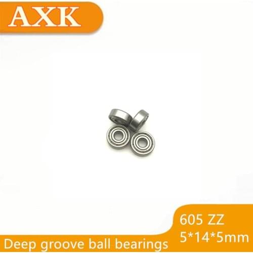2021 Time-limited Top Fashion Free Shipping 605 605zz Bearing Abec-5 10pcs 5x14x5 Mm Miniature 605z Ball Bearings Zz Emq Z3v3