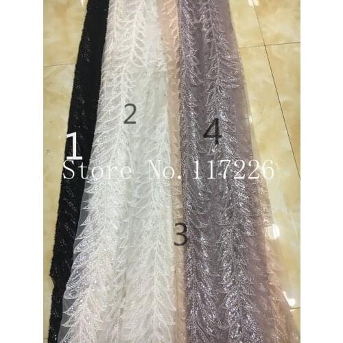 Glued glitter African Tulle Lace Fabric hot sale African French Lace Fabric with better design