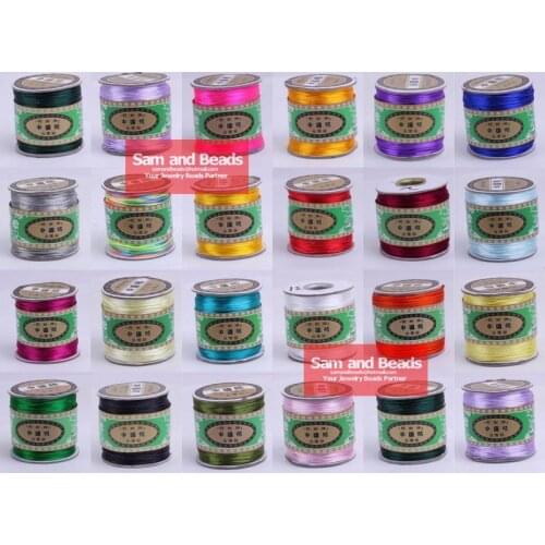 Free Shipping 24Colors 165yardsx1.5mm Nylon Chinese Knot Macrame Cords Rattail Braided Bracelet cord NCK01