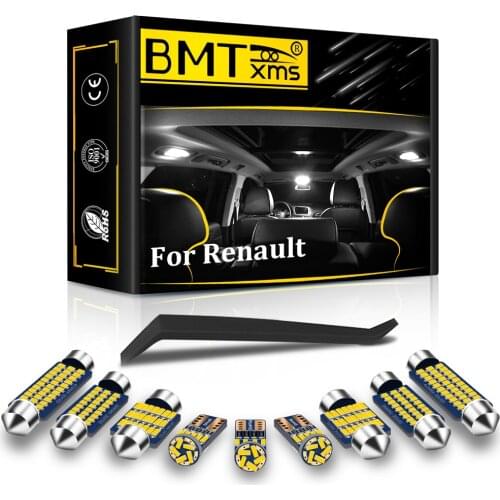 BMTxms Vehicle LED Interior Trunk Light Kit Canbus For Renault Laguna Clio Scenic Espace 2 3 4 Kangoo Koleos Captur Kadjar Modus