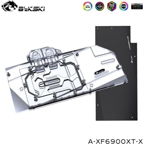 Bykski GPU Water Block for Overseas Edition XFX RX6900XT / 6800XT, with Back Plate Water Cooler, A-XF6900XT-X cooler