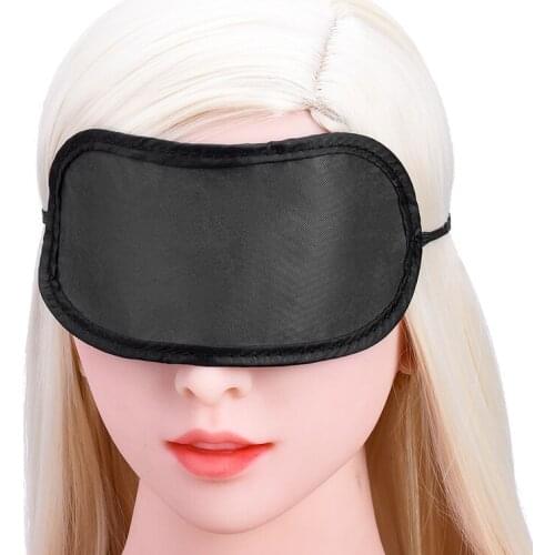 Black Satin Sex Eye Mask Sleeping Shade Blindfold Sex Toys For Adults Games Flirt Sex Mask Exotic Accessories Antifaz Erotico