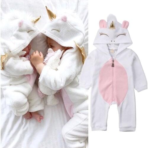 Pudcoco Baby Jumpsuits Newborn Baby Boy Girl Hooded Romper Jumpsuit Outfits Clothes 0-24 M
