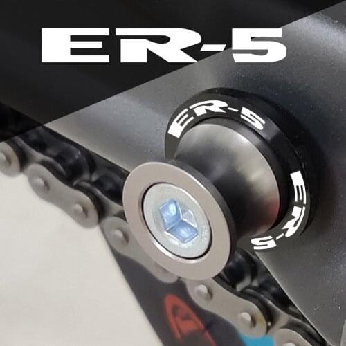 For Kawasaki ER-5 2001 2002 2003 2004 2005 2006 Motorcycle Accessories CNC Aluminum Motorbike Swingarm Spools Slider Stand Screw