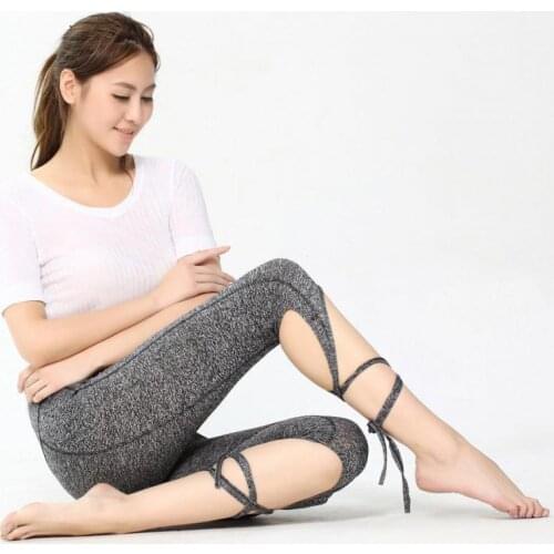 High Waist Bandage Tight Yoga Pants Elastic Waist Sports Gym Leggins Factory Outlet Free Shipping