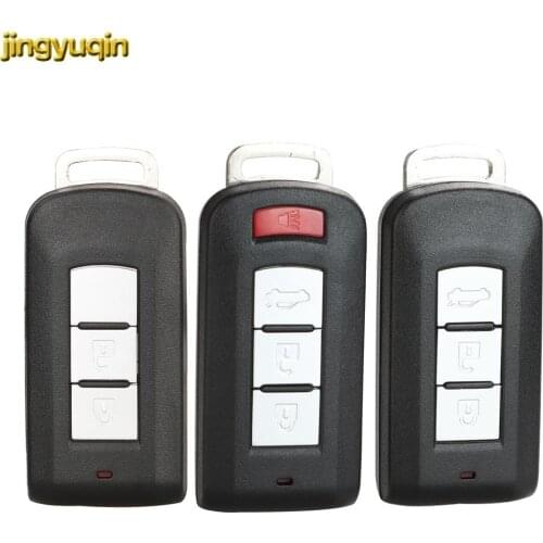 Jingyuqin Remote Car Key Shell For MITSUBISHI ASX Outlander Sport Pajero Shogun Montero Lancer RVR 3/4Buttons Smart Key