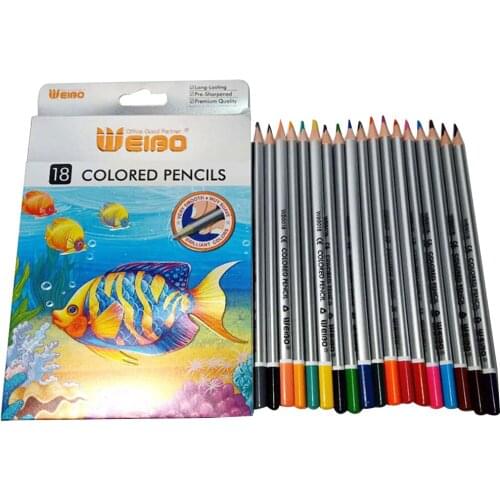18 Pcs/set weibo9018-18 Color Pencils Drawing Pencil tropical fish Kids Pencil Gift For Children Creative Pencils Gift For Kids