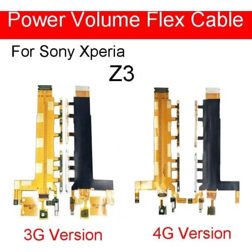 On/Off Power Volume Button Flex Cable With Microphone Vibrator For Sony Xperia Z3 D6653 D6603 D6643 3G 4G Replacement Parts