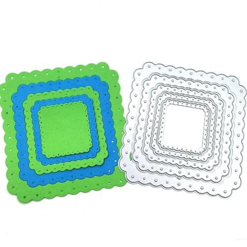 Julyarts Square Lace Cutting Dies 2021 Stencils for Card Making for Card Making DIY Scrapbooking Cardstock Die Cut Stencils