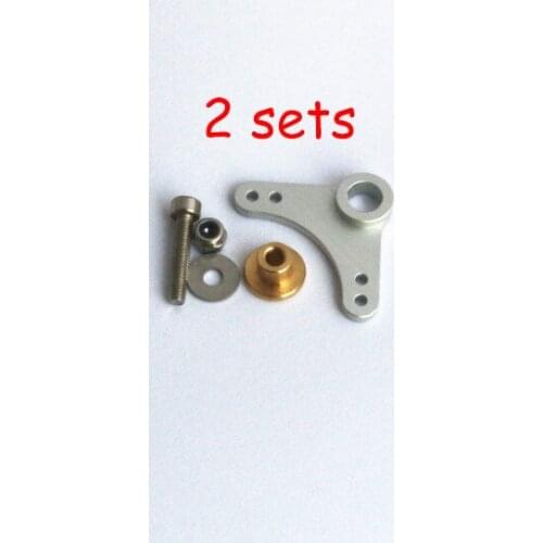 2 Sets 27*27mm Metal Servo Steering Arm Aluminum Alloy L Shape Arm Servo Rocker Arms For DIY RC Car/Boat Crawler Truck Models