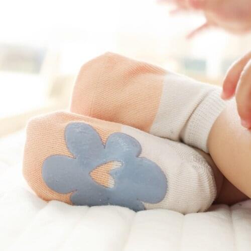 Newborn Infants Anti Slip Short Sock With Print Kid Toddler Summer Boy Girl Cute Invisible Non-slip Ankle Sock Baby Accessories