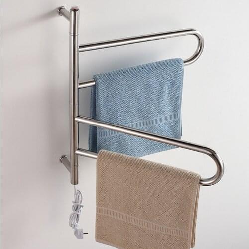 Towel warmer wall mount towel warmer electric 304 stainless steel Clothes/towel warmer rack for bathroom