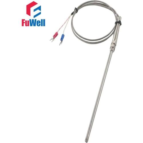 PT100 Type Thermocouple 4x150mm/5x150mm Probe M8 Thread Diameter 1m/2m/3m/4m Wire Length