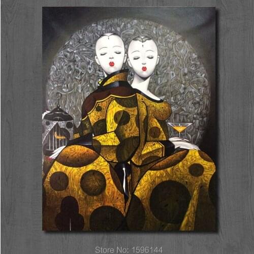 Hand painted Canvas Oil Paintings ChineseContemporary art Figure Painting Modern Home Decoration Wall Art Picture Painting