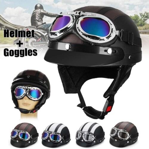 Motorcycle Helmet Electric Bike Helmet Open Double Lens Sun Visor Mens Womens Scooter Motorcycle Moto Bike Helmet