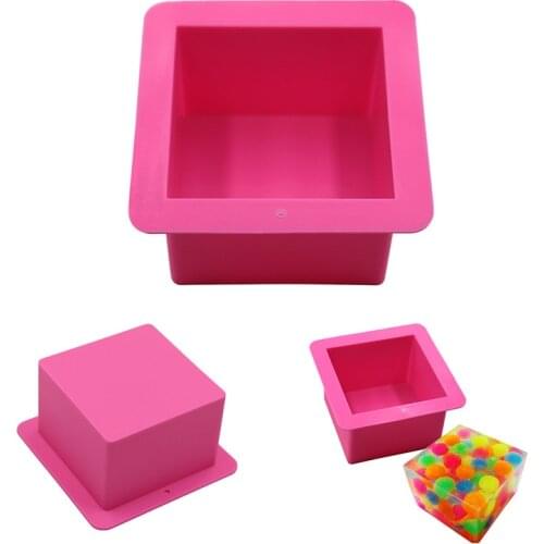 500ML Large Cube Square Silicone Soap Mold Handmade Resin Casting Jewelry Making Tools Ice Cube Pudding Bread Cake Bakeware Mold