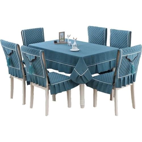 1/2/8/9/12/13 Pcs/Set Rectangular Blending Linen Tablecloth Home Textile Kitchen Decorative Tablecloth Dining Table Cover W