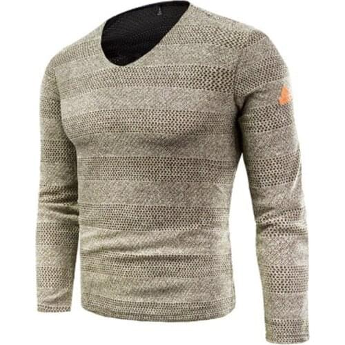 New Casual Mens Sweaters Solid Slim V-neck Knitting Full Sleeve Clothing Male Pullover Thin Multicolor M-6XL