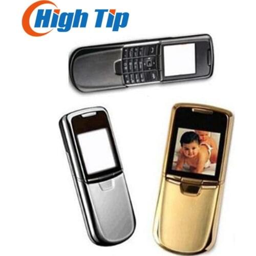 Nokia original 8800 gold cell phone English or russian keyboard with desktop charger leather case strap Freeship Refurbished