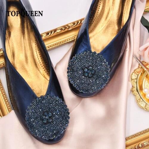 TOPQUEEN-A25 Wedding Bridal Blue Women Shoe Italian shoes African shoes without bag set Comfortable Women Shoes