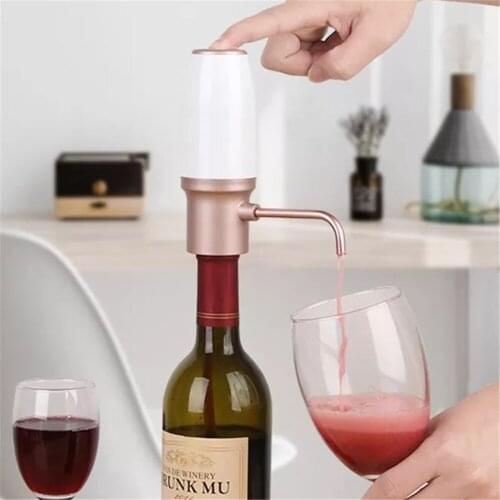 USB Charging Electric Wine Decanter Portable Wine Dispenser Pump Automatic Wine Pourer Aerator Instant One-Touch Wine Oxidizer