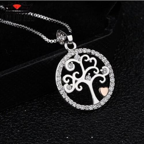 Hot Womens Wedding Unique and Simple Tree of Life Pendant Necklace Jewelry Wedding Jewelry Fashion Mothers Day Jewelry