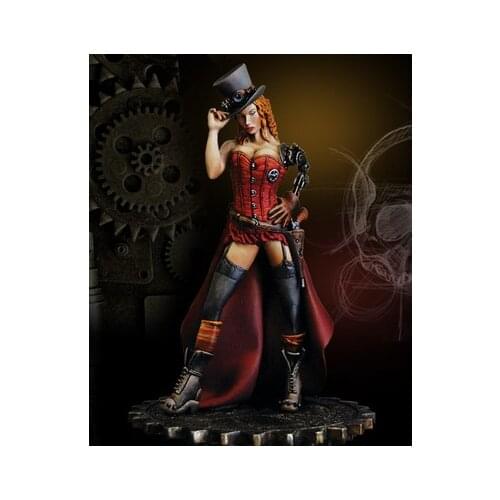 1/24 Scale Sexy Punk Beauty 75MM Unpainted Resin Model Kit figure Free Shipping