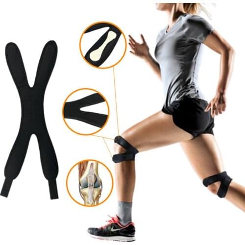 1pc Knee Support Pad Wrap Sleeve Nylon Neoprene Adjustable Breathable Anti Bump Outdoor Fitness Sportswear Leg Protector