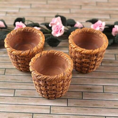 1 Pc 1/12 Mini Cute Hand-woven Dollhouse Rattan Frame Vegetable Food Storage Basket Dolls Miniature Decoration