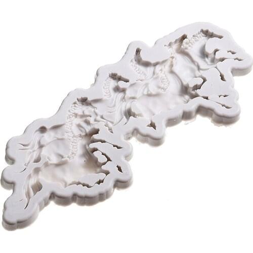 1pc 8 Running Horse Silicone Molds 3D Horse Shaped Cake Mould for DIY Cookie Candy Cupcake Making for Home Kitchen Baking Tool
