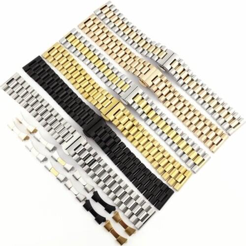 10/12/13/14/15/16/17/18/19/20/21/22mm Watch Band Strap Stainless Steel Watchband Bracelet with Hollow arc interface