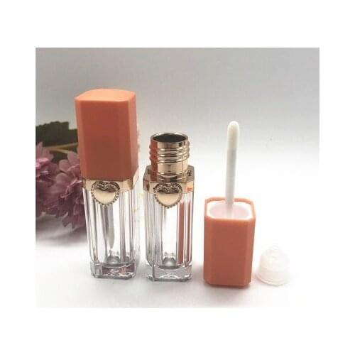 10/30/50pcs Square Empty Lip Gloss Tube Portable Mini Refillable Bottles Lips Balm Bottle Brush Container Lipgloss Tube