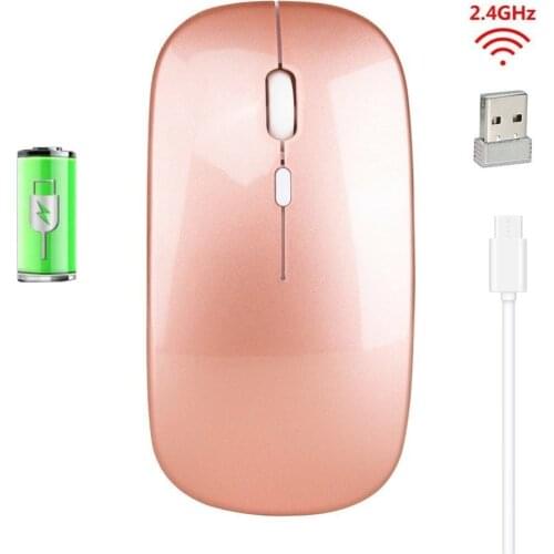 2.4G Wireless USB Rechargeable Bluetooth 5.0 Silent Gaming Mouse for PC Laptop