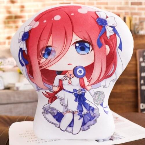 Anime The Quintessential Quintuplets Model Toy Ichika Nino Miku Yotsuba Plush doll pillow Cushion case cosplay 45cm