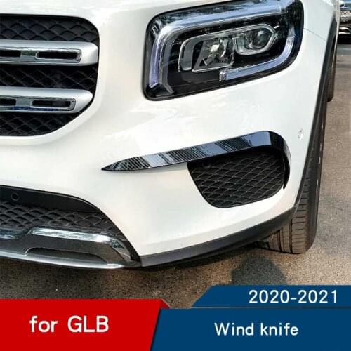 Car Carbon Fiber Front Bumper Car Sticker GLB W247 Car Sticker Decorative Fog Light Trim Modification Accessories 2020 2021