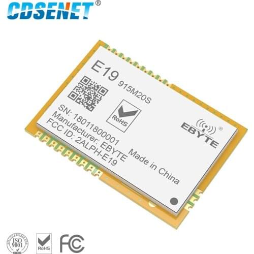 SX1276 Wireless Lora Module RF Transceiver 100mW 915MHz For Smart Home Lock Agriculture Oil Feild Stamp Hole Antenna E19-915M20S