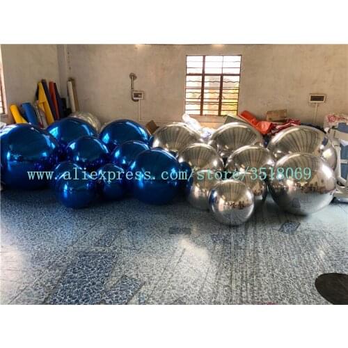 Large inflatable mirror ball, pvc inflatable mirror ball, suitable for shopping mall bar stage hanging decoration