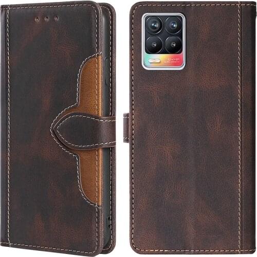 For Realme 8 4G 5G Case Magnetic Flip Wallet Book Cases For OPPO Realme 8 Pro Luxury PU Leather Stand Phone Cover Card Holders